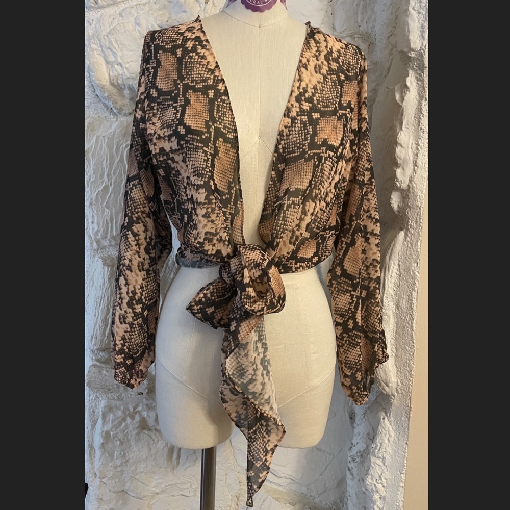 GORGEOUS Michael Kors Python Print Coverup/Top